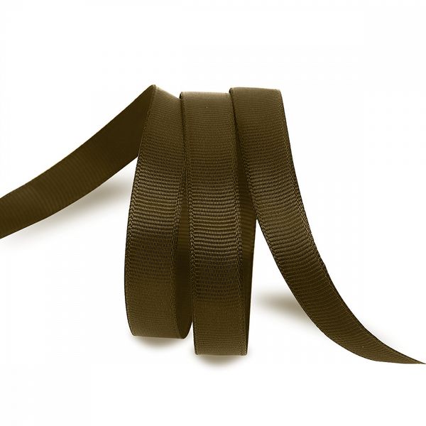 Лента репсовая (в рубчик) 12.0 мм / 22.8±1 метра, 814 коричневый, Magic4Hobby