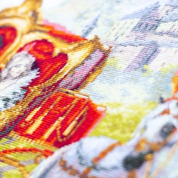 Набор для вышивания нитками Чудесная игла Premium, Тайное свидание 47х27 см