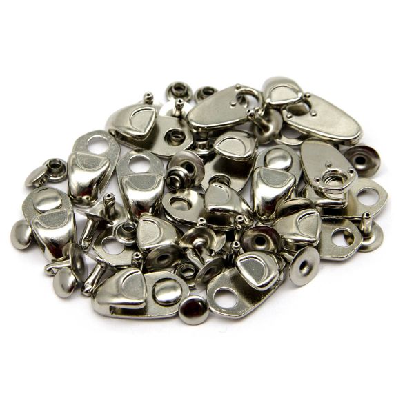 Крючки обувные 19 мм, никель, 20 шт