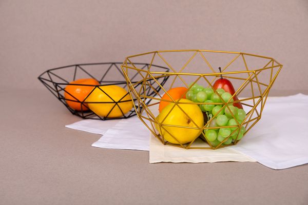 Фруктовница 27х14.5 см, №02 под золото, Stilerra home PFH-029