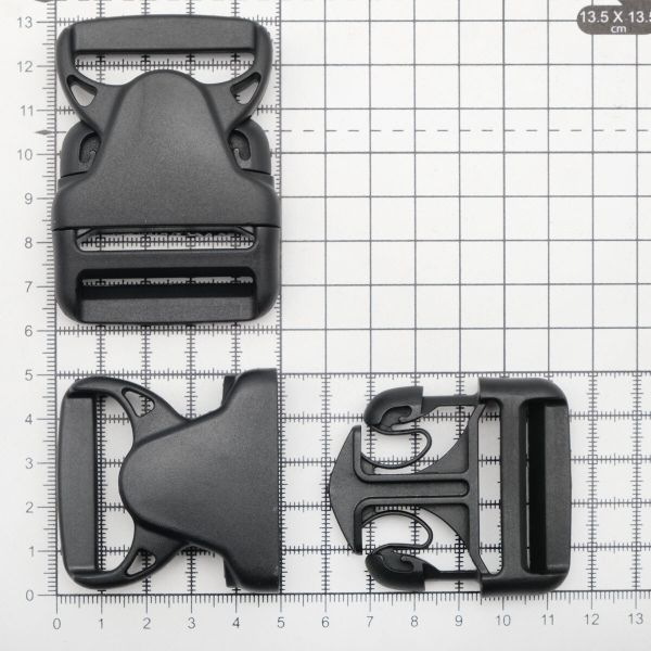 Фастекс (пряжка трезубец) пластик 40 мм, 20 шт, черный