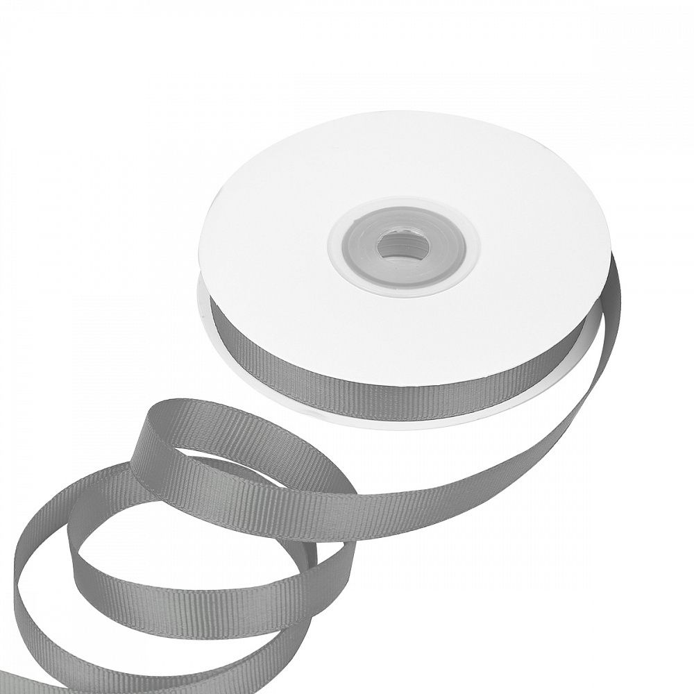 Лента репсовая (в рубчик) 12.0 мм / 22.8±1 метра, 012 серый, Magic4Hobby