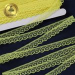 Кружево отделочное в стиле "трикотаж" 12 мм 150-2 цв.211 желтый, уп.27,4м