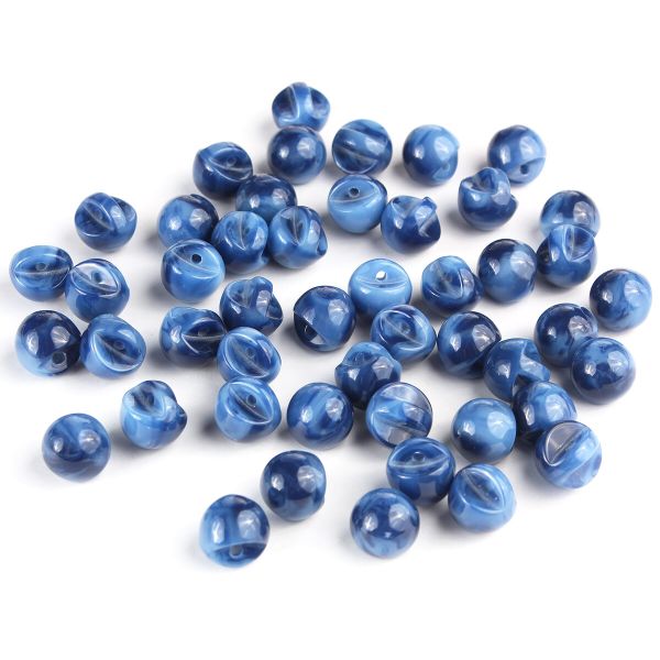 Пуговицы на ножке под камень из смолы 11мм (содалит), 100 шт