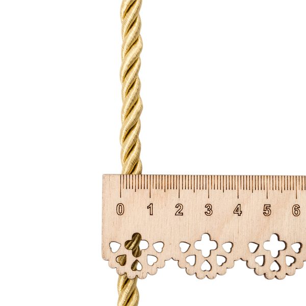 Шнур витой 8мм / 18,29м, 046 золотистый