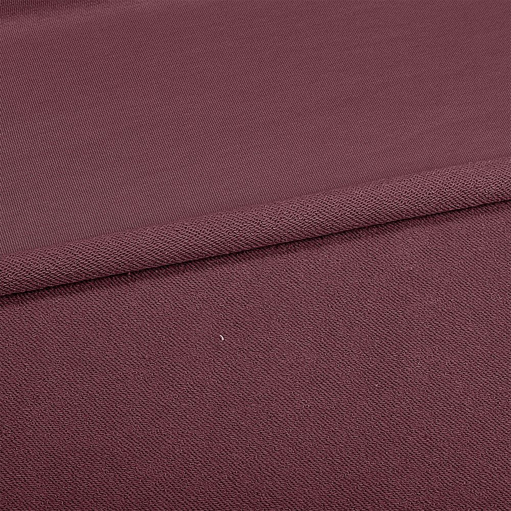 Футер 3-нитка петля гладкокрашеный диагональ 310 г/м², 65% х/б, 35% п/э, 180 см, цв. слива, 6м