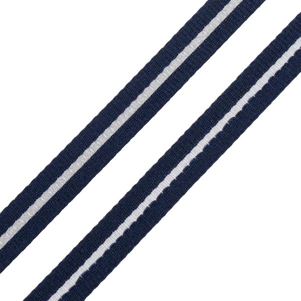 Лента отделочная светоотражающая 10 мм / 25 метров, 030 темно-синий