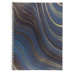 Тетрадь Абстракция A4 96 л. на гребне 60 г/м², 4 шт, клетка, SVT 960721 04 т.синий, Светоч