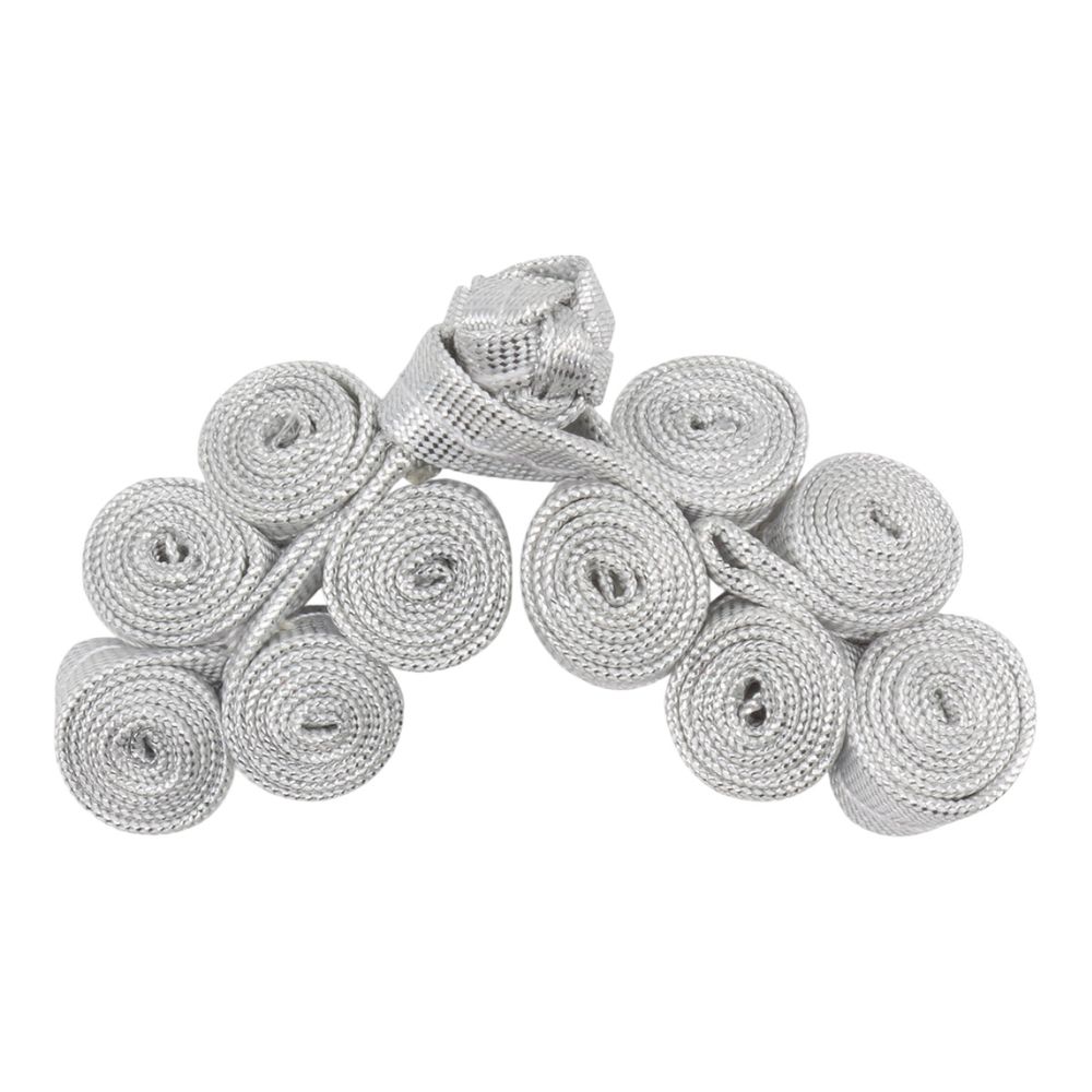 Сутажная застежка, 8 см (серебро), NO.2, 5 шт