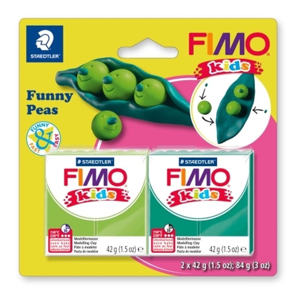 Набор полимерной глины Fimo kids kit детский набор “Веселый горох”