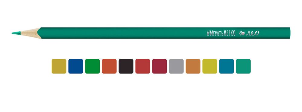 Набор трехгранных карандашей металлик LGMCP-12 заточенный 8х12 цв, Лео LGMCP-12