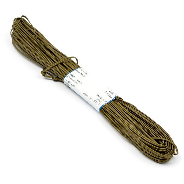 Шнур сутажный ⌀2.5-3.0 мм / 20 метров, хаки