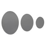 Набор заплаток пришивных из кожи, овал 4х5,5см, 6х8,2см, 8х10,9см, с перфорацией, 3 шт (07 серый), 9404