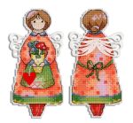 Набор для вышивания нитками МП Студия (Жар-птица), Ангел осени, 13х6 см