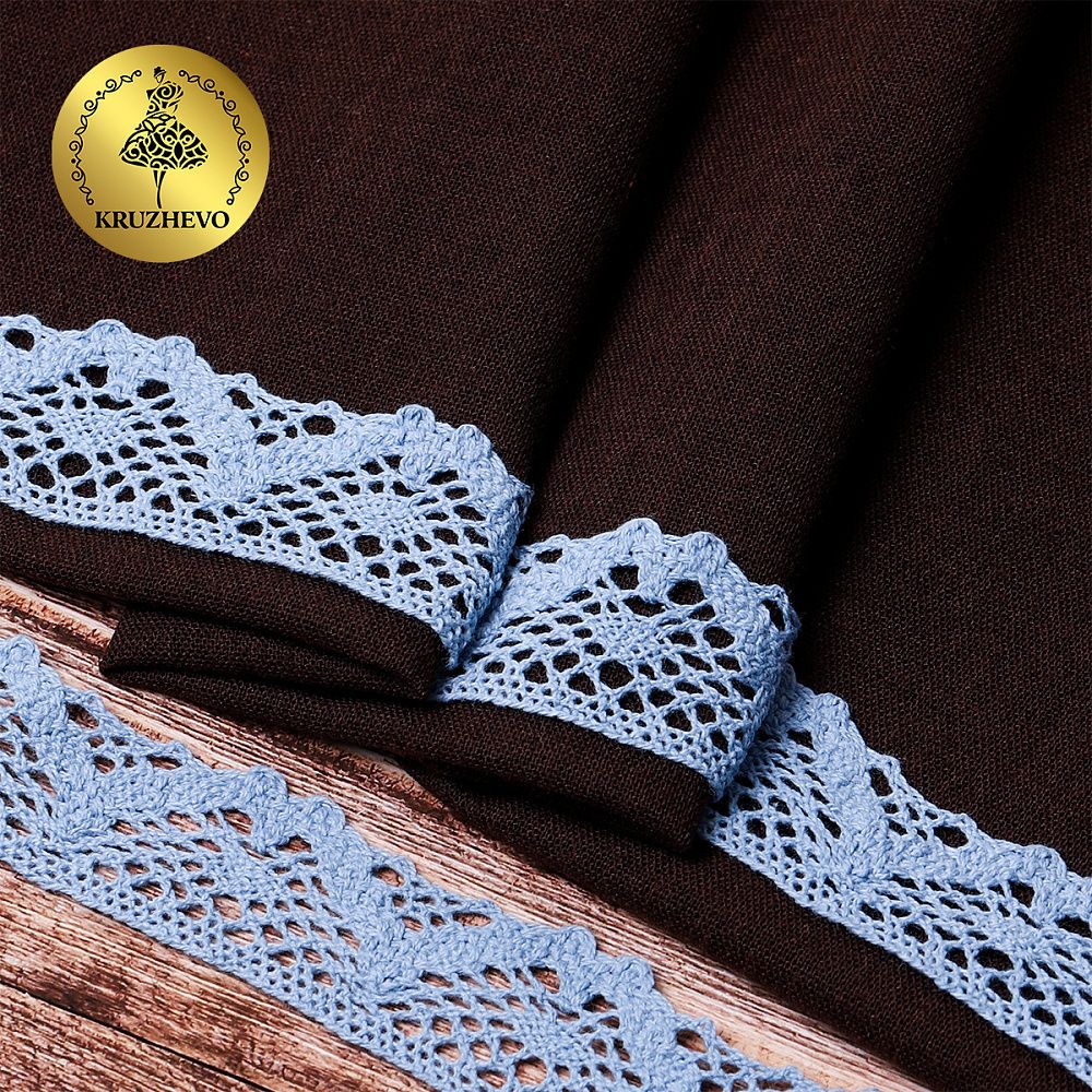 Кружево вязаное (тесьма) 30 мм / 10 метров, TBY-5234 цв.23 голубой, Kruzhevo