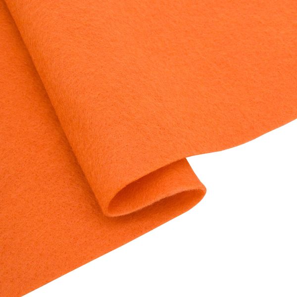 Фетр листовой мягкий 1.5 мм, 30х30 см, 180 г/м², 100% п/э, 4 шт, оранжевый 8112