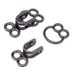 Крючки пришивные декоративные 12х22 мм, pewter, олово, чер.никель, 12 шт