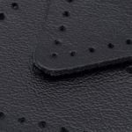 Заплатки пришивные из кожи, треугольник равносторонний 6см с перфорацией, 2 шт, 100% кожа, 01 черный, 9116