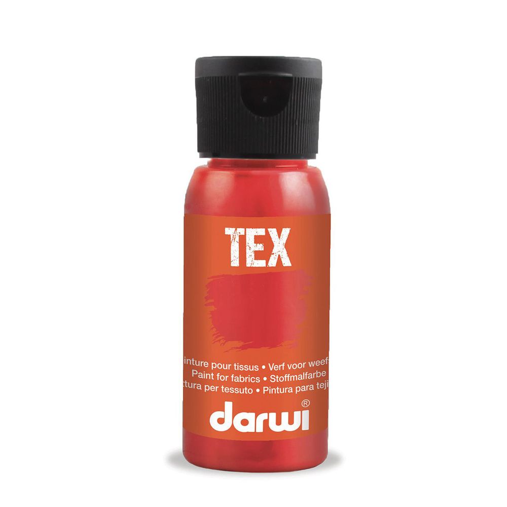 Краска для ткани Darwi TEX, 50 мл, 490 киноварь