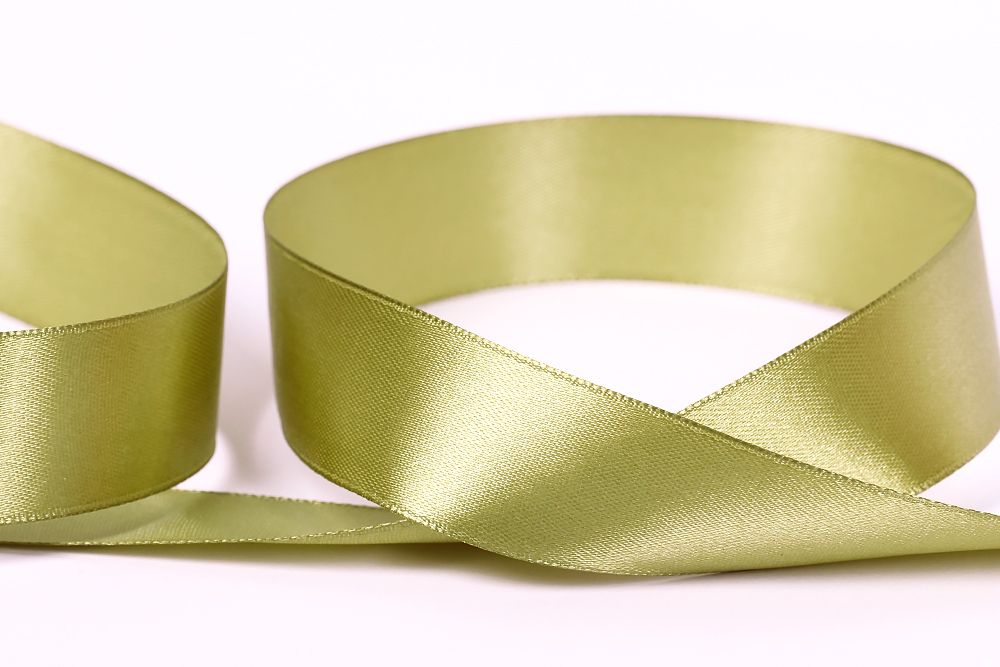 Лента атласная 1-сторонняя 25.0 мм / 33±2 метра, 087 зелено-хаки, Gamma