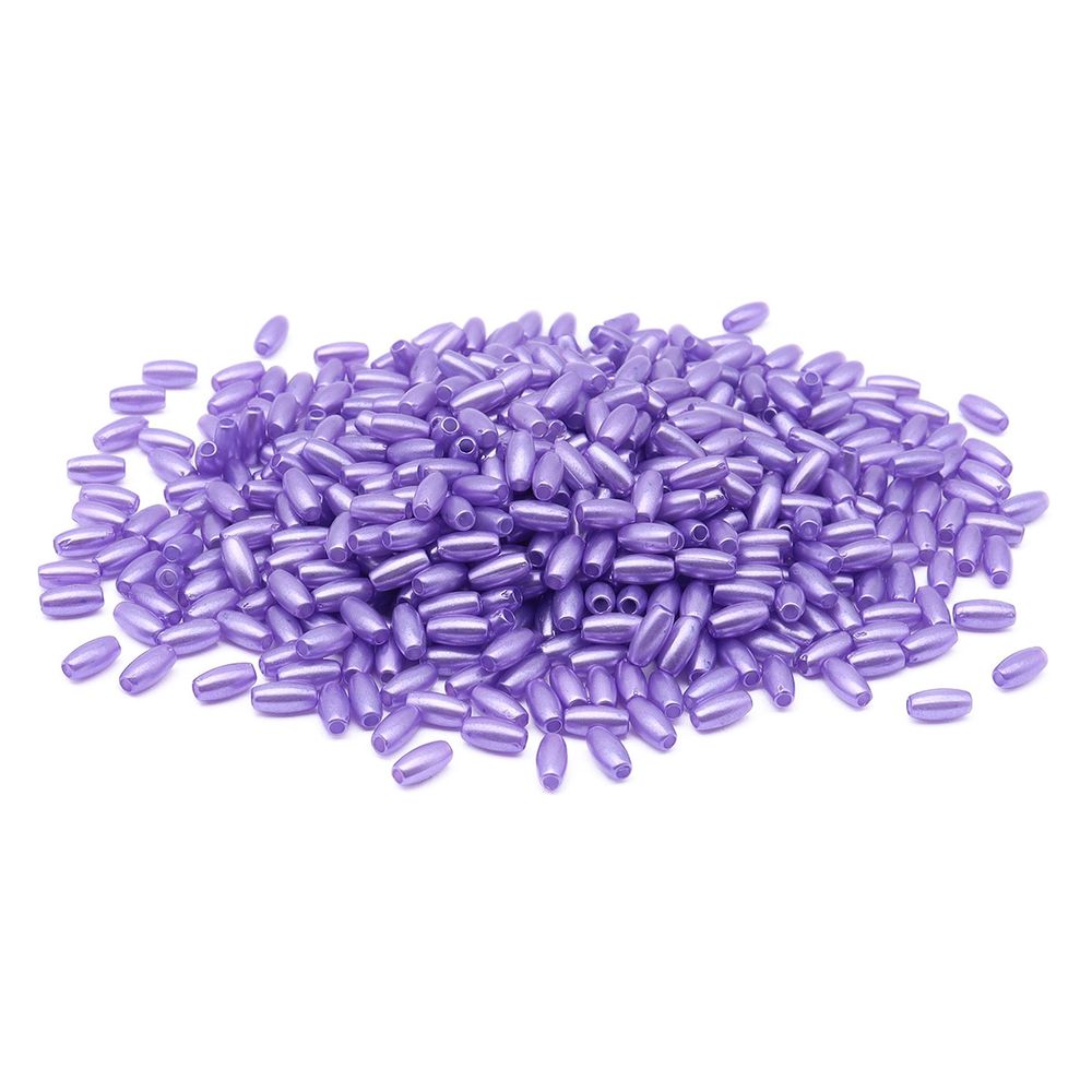 Бусины пластик (жемчуг) 3х6 мм, 15 г, Astra&Craft (фиолетовый), 4AR293/294
