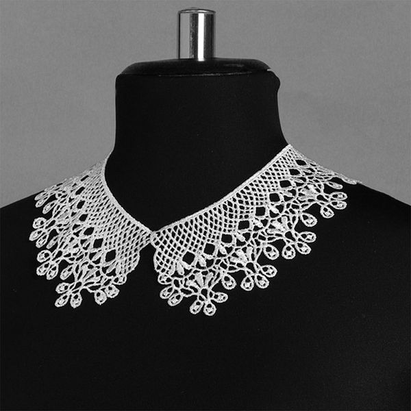 Пришивной кружевной воротник гипюр 25х7 см, цв.белый, 25 шт, диз.24GY11, Kruzhevo