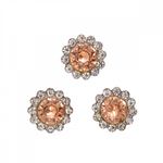 Стразы пришивные в цапах стекло арт.MS.09.S цв.шампанское 11,8 мм, уп. 100 шт