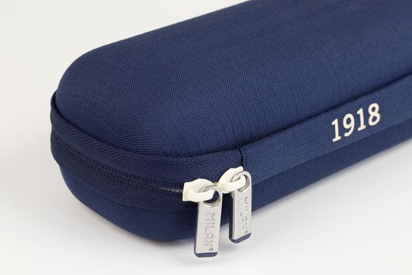 Пенал овальный полужесткий на молнии 1 отделение 20*9*6,7 см, 081145SNCB, Milan 081145SNCB