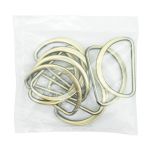 Полукольцо литое металл внутр. 40 мм (внешн. 46х31 мм), плоское, 10 шт, латунь ГР, 6894