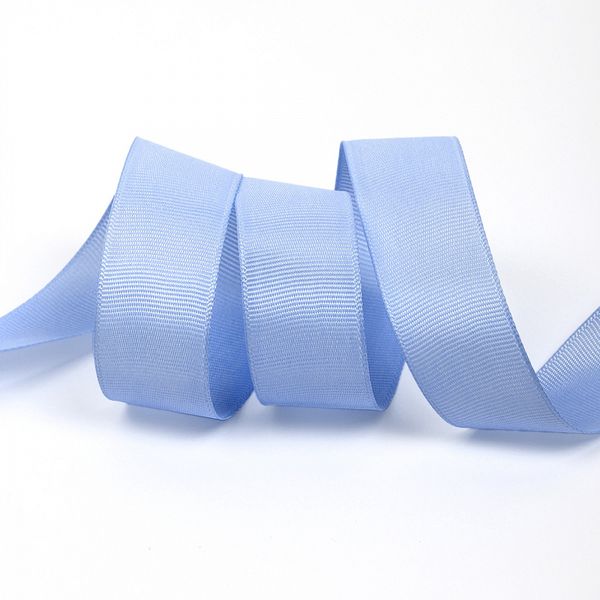 Лента репсовая (в рубчик) 25.0 мм / 22.8±1 метра, S351 голубой, Magic4Hobby