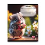 Тетрадь ученическая школьная, A5 18 л. на скобе 65 г/м², белизна 100% 20 шт клетка, 01414 Любопытные мордочки, Светоч Т75