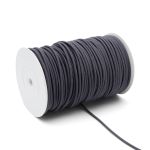 Резинка шляпная (шнур эластичный) ⌀4.0 мм / 100 метров, 12 серый