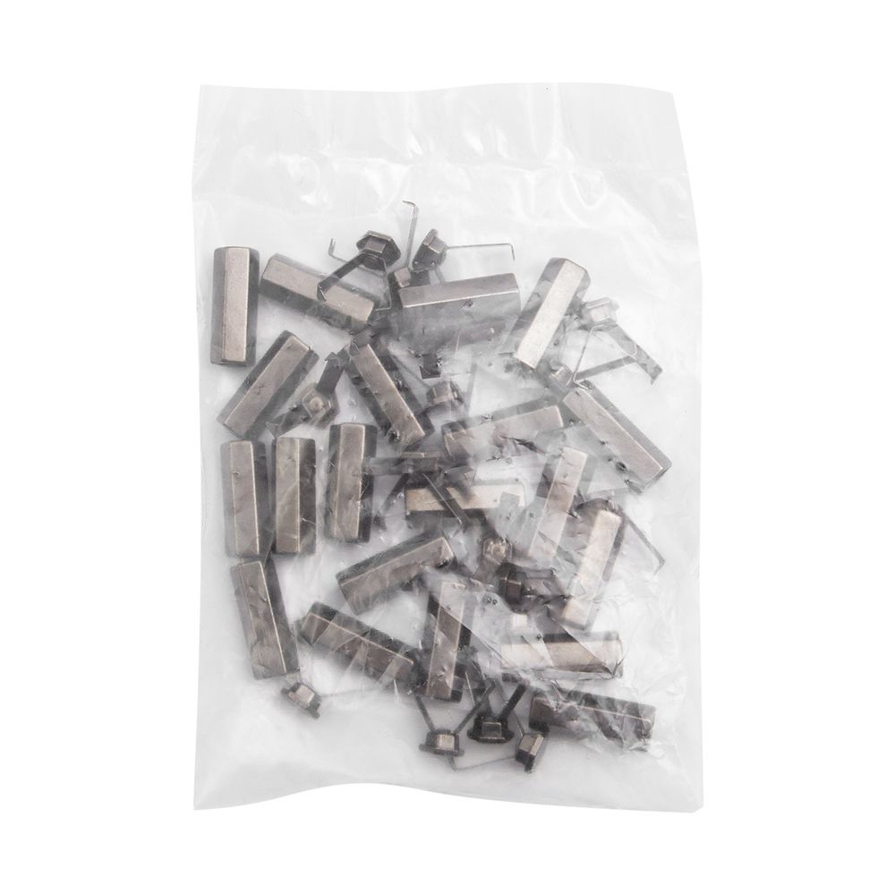 Наконечник для шнура металл шестигранный 20х7 мм, металл, чер.никель, 6660-0100, 20 шт