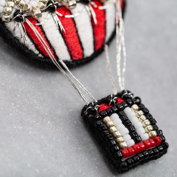 Набор для вышивания бисером Klart, Брошь. Винтажный воздушный шар, 3.5х5.5 см