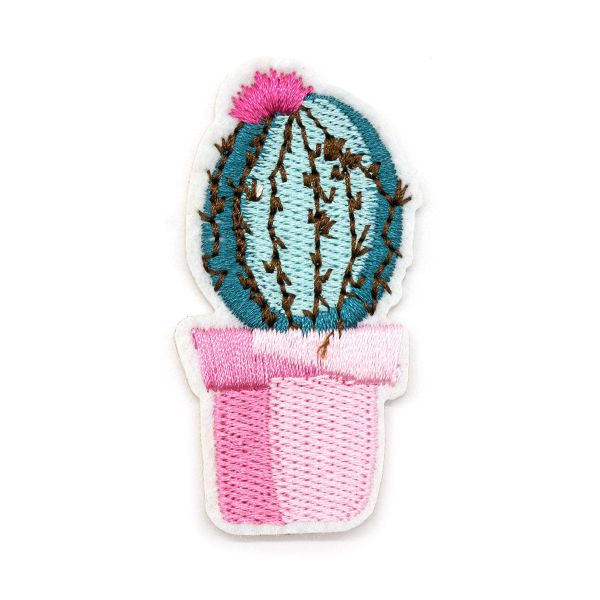 Термоаппликация Кактус с цветком, розовый 5,7х3см, Hobby&Pro