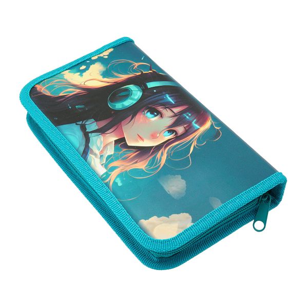 Пенал Тишина, 1 отд., 115х205х30 мм, на молнии, soft touch, LAMARK0054