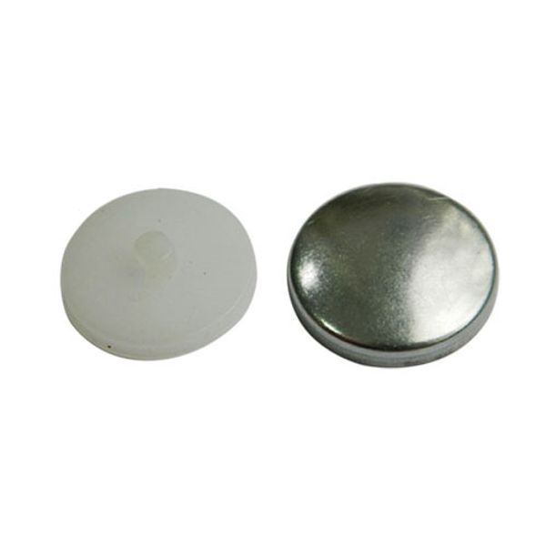 Пуговицы под обтяжку на ножке 36L=23 мм, металл/пластик, 500 шт, New Star (белый)