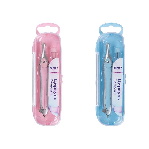 Циркуль металлический с запасным грифелем ECC-01 12 шт, ассорти, Expert Complete ECC-01