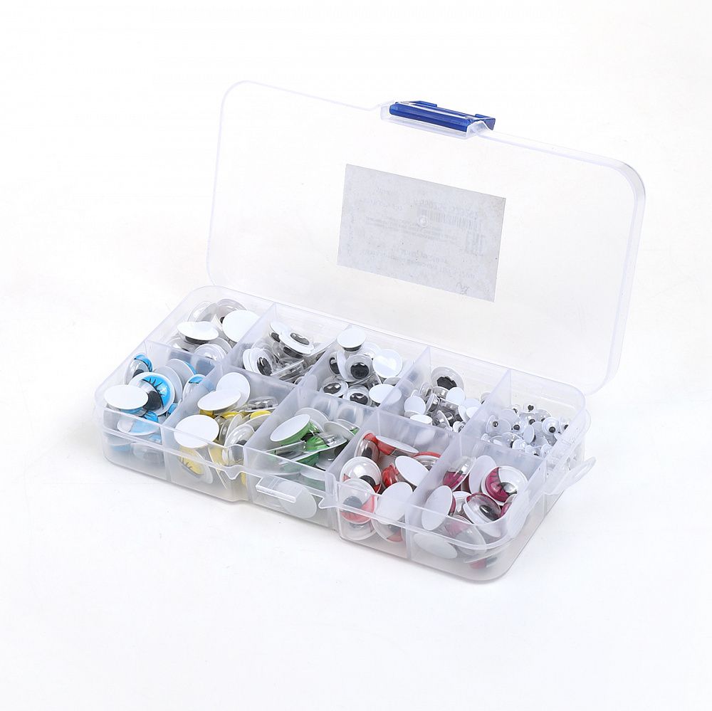 Глаза круглые бегающие 5-12 мм, цв.МИКС уп.280 шт