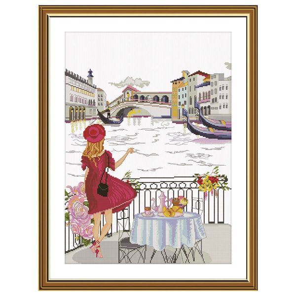 Набор для вышивания нитками Нова Слобода, Моя Венеция 28х40 см
