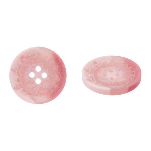 Пуговица 4 прокола 40L=28 мм матовый, пластик, col.G розовый, CB_Р9-38, 36 шт