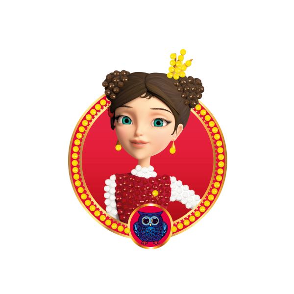 Алмазная (кристальная) мозаика Фрея, магнит Дарья, 8х9,5 см