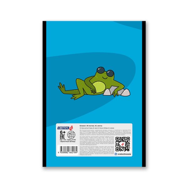 Блокнот на скобе, A5 60 л. 12 шт клетка, Ироничный взгляд 01740, Б263 Светоч