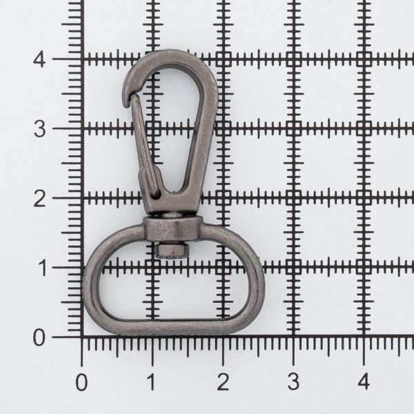 Карабин металл 20.0 мм (41х26 мм), цв.чер.никель, 20 шт