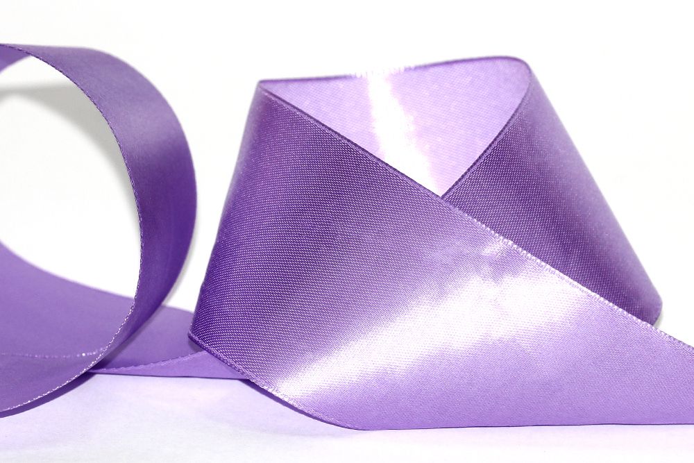 Лента атласная 1-сторонняя 50.0 мм / 33±2 метра, 034 т.сиреневый, Gamma