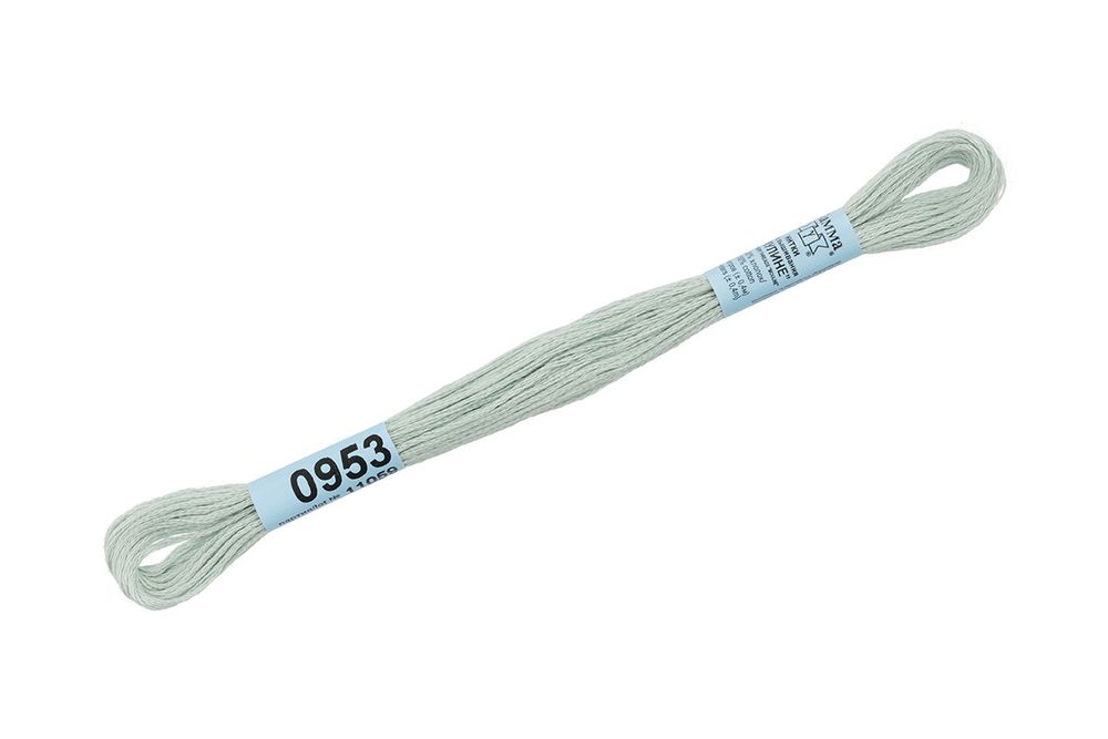 Мулине Gamma 100% хлопок, цв.0953 св.мята, 24 мотка по 8 метров