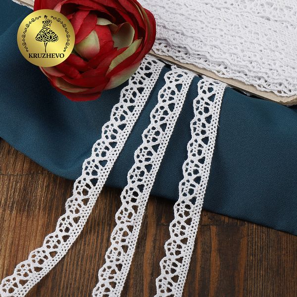 Кружево вязаное (тесьма) 15 мм 5635 цв.02 белый уп.50м, Kruzhevo