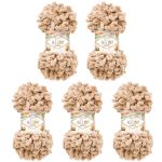 Пряжа Alize (Ализе) Puffy / уп.5 мот. по 100 г, 9м, 72 бежевая замша