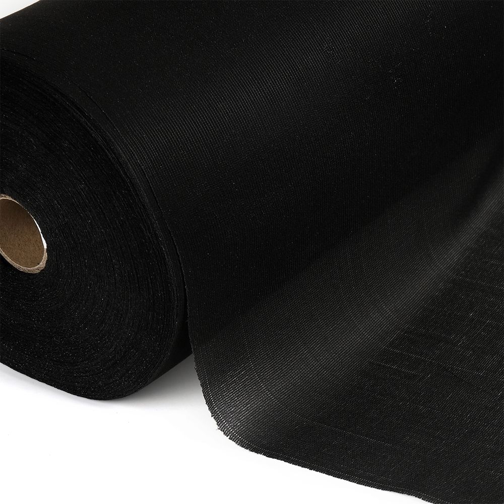 Дублерин эластичный 40 г/м², черный, шир.150см, 100м