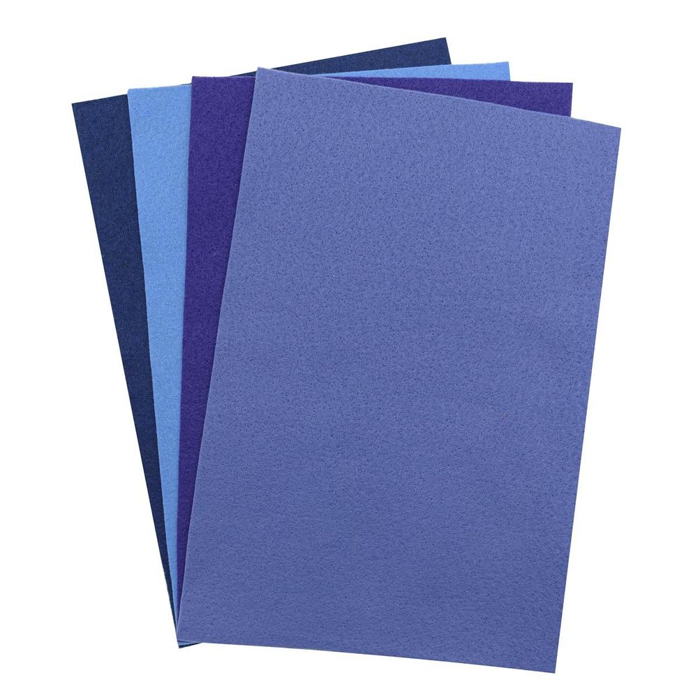 Фетр листовой мягкий 1.0 мм, 20х30см, 4 шт, Astra&Craft, 4